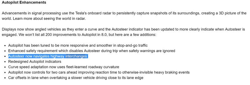 The Autopilot update notes sent to Jalopnik by Tesla on September 22nd.